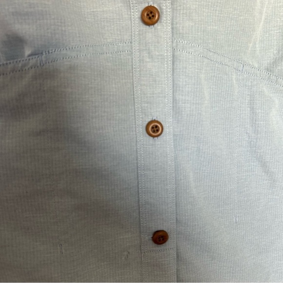 DULUTH TRADING CO Heirloom Gardening Button-Up Shirt in Light Blue Size 2X - Picture 6 of 14